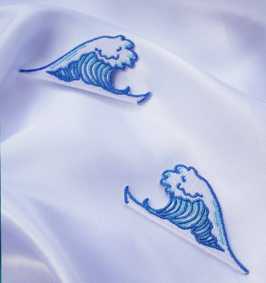 Wave duo iron-on patch