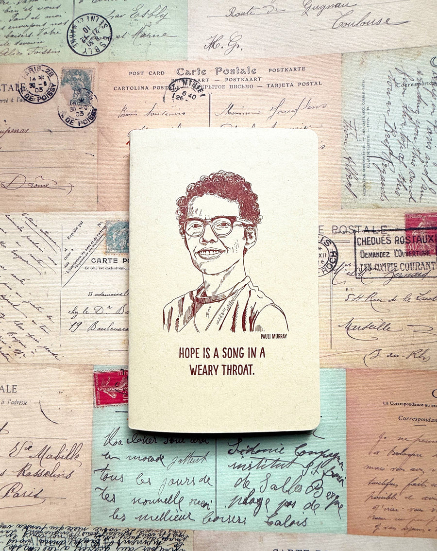 Pauli Murray letterpress notebook