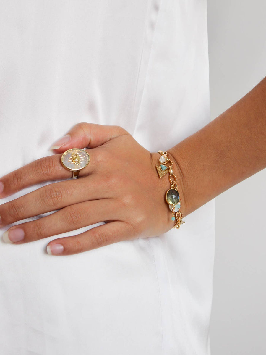 Eye ring - Moonstone