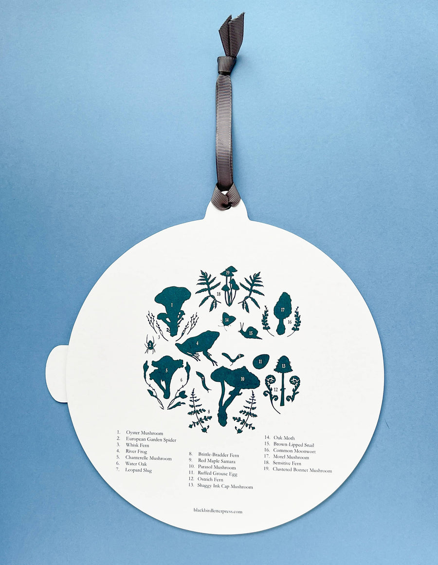 Forest floor letterpress perpetual calendar