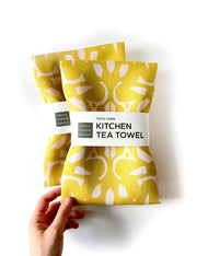 Trellis Tea Towel, yellow