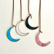 Stained Glass Crescent Moon 4"