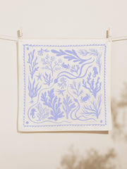 Tides Bandana: White on Stone