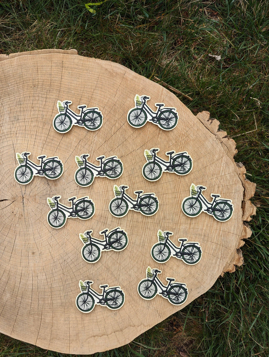 Patch | bike with fern | iron-on patch