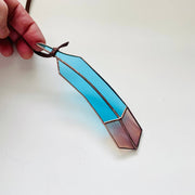 Stained Glass Mini Hammerhead Feather