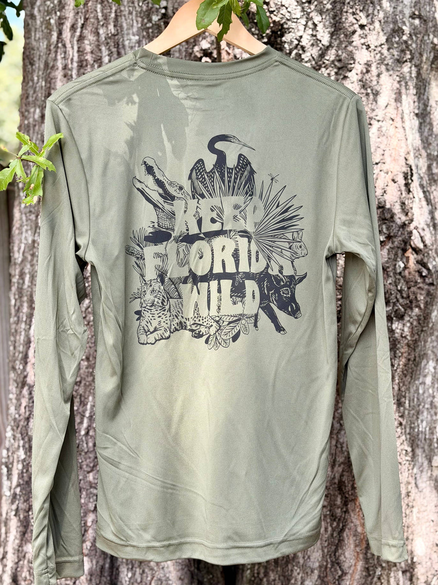 Keep Florida Wild L/S Dry-Fit Tee