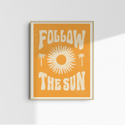 Follow the sun - Summer art print 11x14"
